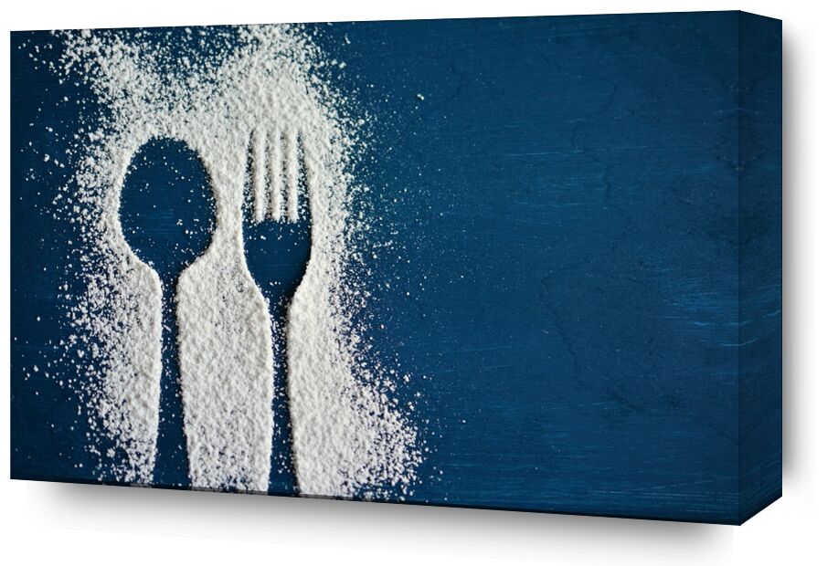 Salt and cutlery from Pierre Gaultier, Prodi Art, blue, table, salt, spoon, fork