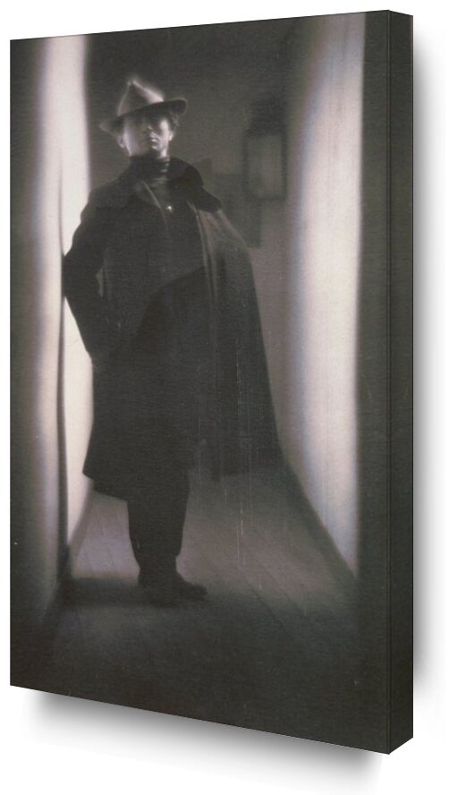 Edward Steichen by Fred Holland Day - 1901 von Bildende Kunst, Prodi Art, Schwarz und weiß, Haus, Hut, Foto, edward steichen, Flur, Wohnung, altes Foto