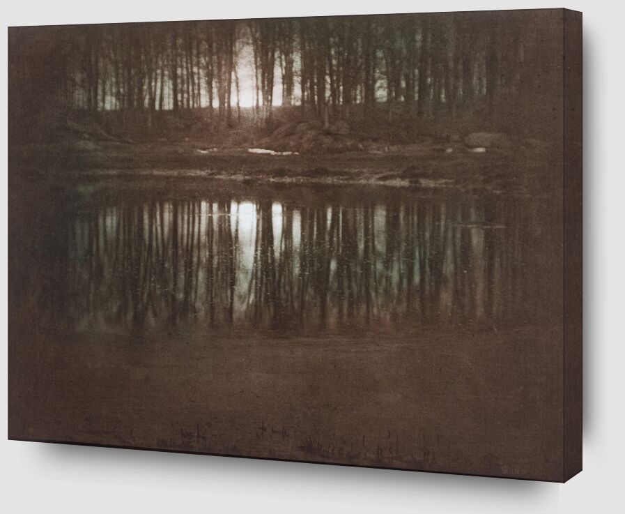 The Pond—Moonlight -Edward Steichen 1904 von Bildende Kunst Zoom Alu Dibond Image