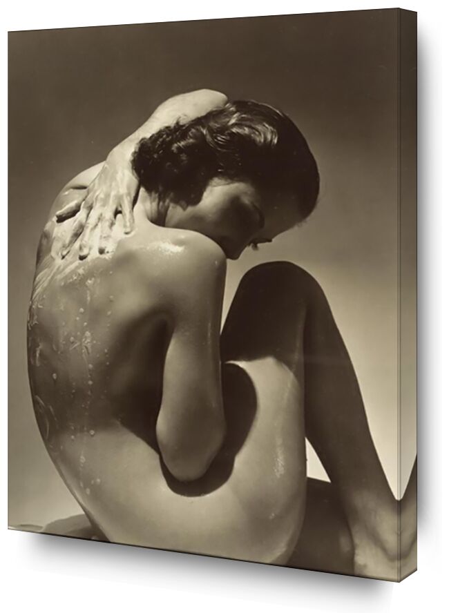 Le dos - Edward Steichen 1923 de Beaux-arts, Prodi Art, douche, savon, Edward Steichen, femme, deux, nu