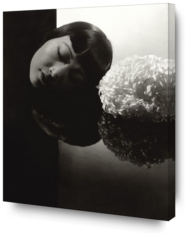 Hollywood confession  Anna May Wong - Edward Steichen 1931 von Bildende Kunst, Prodi Art, Frau, Augen, Schwarz und weiß, edward steichen, Hollywood, Bekenntnis