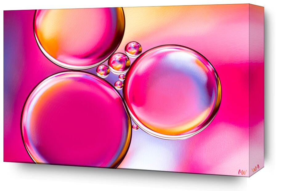 Oily bubbles #8 from Mickaël Weber, Prodi Art, macro, color, droplets, goutelettes, drops, bubbles, Bulles, modern, modern, water, water, shapes, formes, fun, oily, oil, huile, abstract, pink, yellow, purple