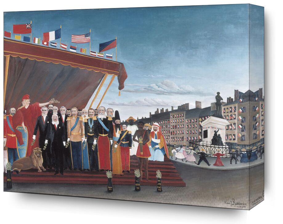 The Representatives of Foreign Powers Coming to Salute the Republic as a Sign of Peace from Fine Art, Prodi Art, foreign powers, country, painting, city, rousseau
