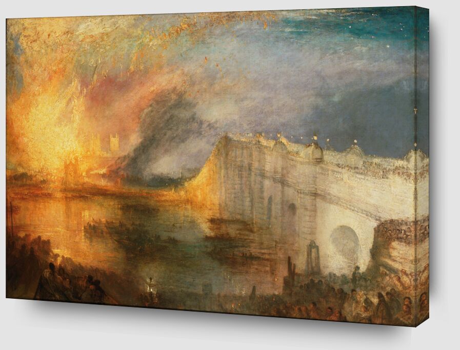 L'Incendie de la Chambre des Lords et des Communes - WILLIAM TURNER 1834 de Beaux-arts Zoom Alu Dibond Image