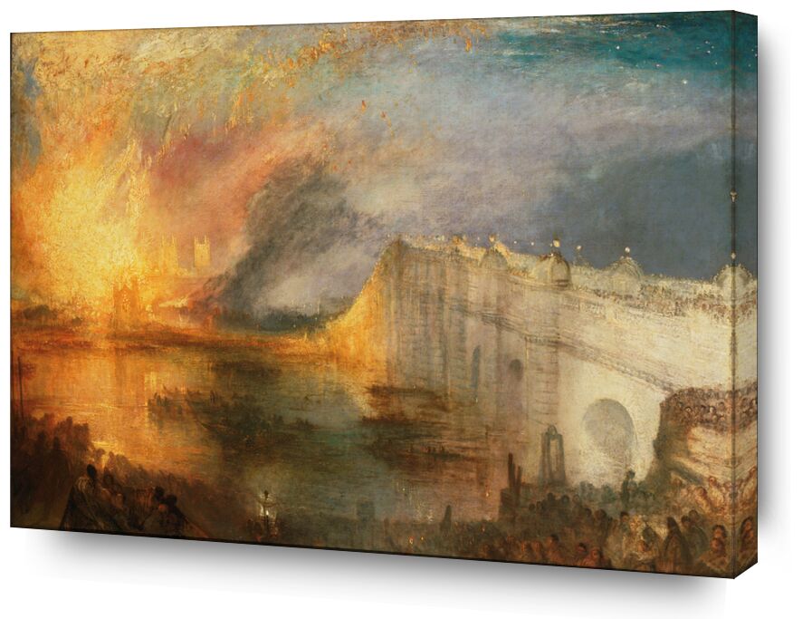 The Burning of the Houses of Lords and Commons 1834 desde Bellas artes, Prodi Art, pintura, Londres, TORNERO, parlamento, Cámara de los Lores, Señores, fuego, WILLIAM TURNER
