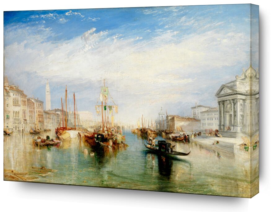 Venice, from the Porch of Madonna della Salute - WILLIAM TURNER 1835 from AUX BEAUX-ARTS, Prodi Art, grand canal, painting, WILLIAM TURNER, clouds, blue, sky, italy, venice