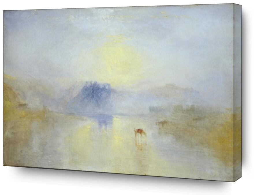 Norham Castle, Sunrise 1845 desde Bellas artes, Prodi Art, Norham, amanecer, pintura, WILLIAM TURNER, Inglaterra, caballos, castillo