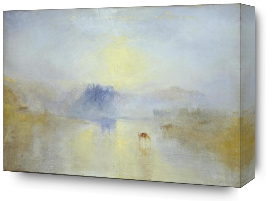 Norham Castle, Sunrise - WILLIAM TURNER 1845 from Fine Art, Prodi Art, Norham, Sunrise, painting, WILLIAM TURNER, england, horses, chateau