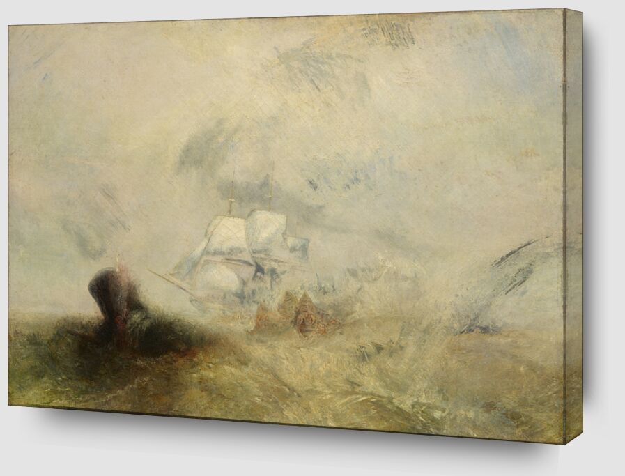 Lever de soleil avec monstres marins - WILLIAM TURNER 1840 de Beaux-arts Zoom Alu Dibond Image