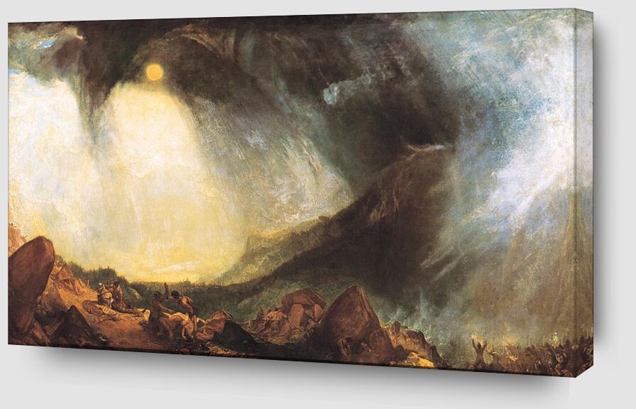 Snow Storm: Hannibal and his army crossing the Alps - WILLIAM TURNER 1812 from AUX BEAUX-ARTS Zoom Alu Dibond Image
