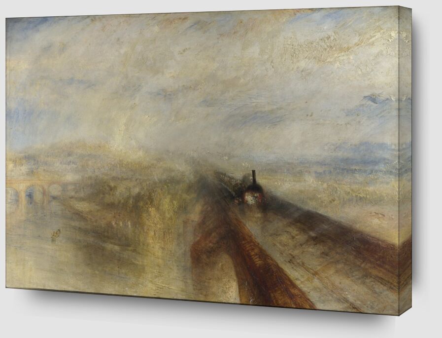 Rain, Steam and Speed – The Great Western Railway - WILLIAM TURNER 1844 von Bildende Kunst Zoom Alu Dibond Image