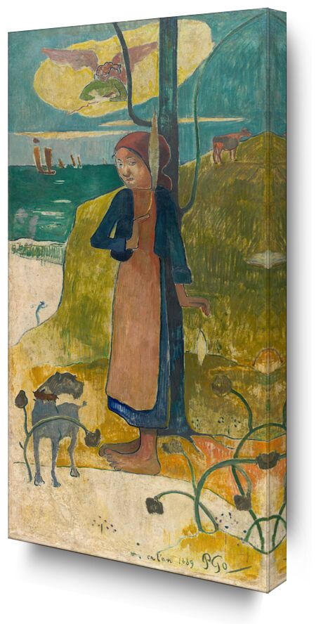 Chica bretona girando desde Bellas artes, Prodi Art, Juana de Arco, bretón, mujer, Gauguin, Paul Gauguin