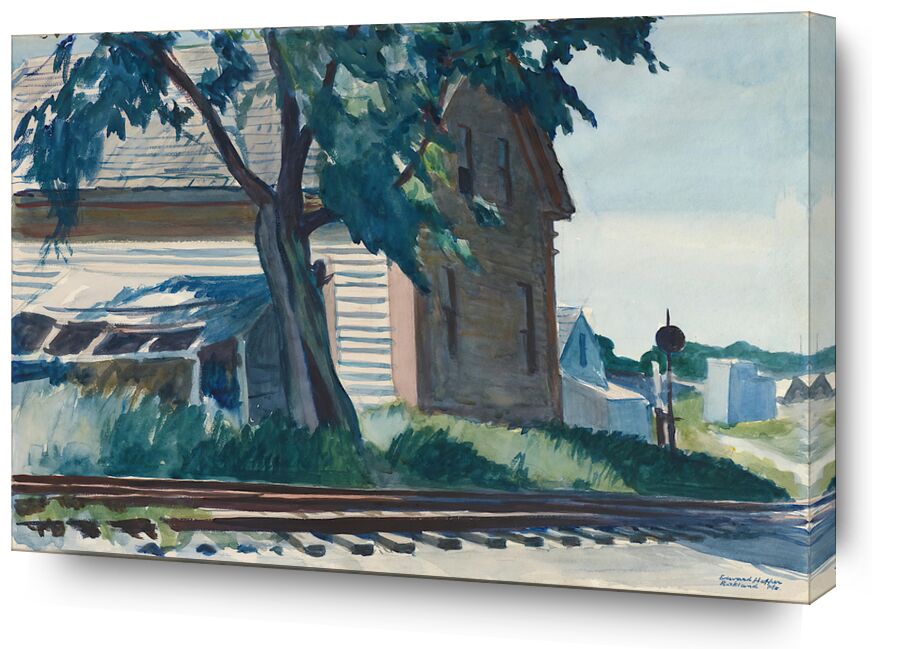 Lime Rock Railroad desde Bellas artes, Prodi Art, Roca de cal, ferrocarril, tolva, Edward Hopper