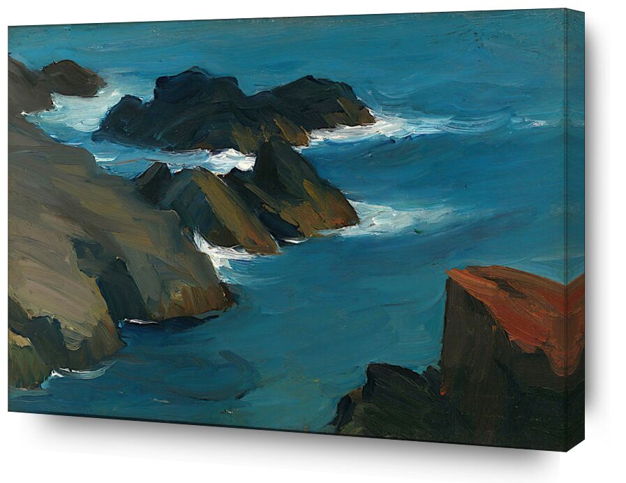 Rocky Sea Shore von Bildende Kunst, Prodi Art, Edward Hopper, Trichter, Strand, Felsiges Meer