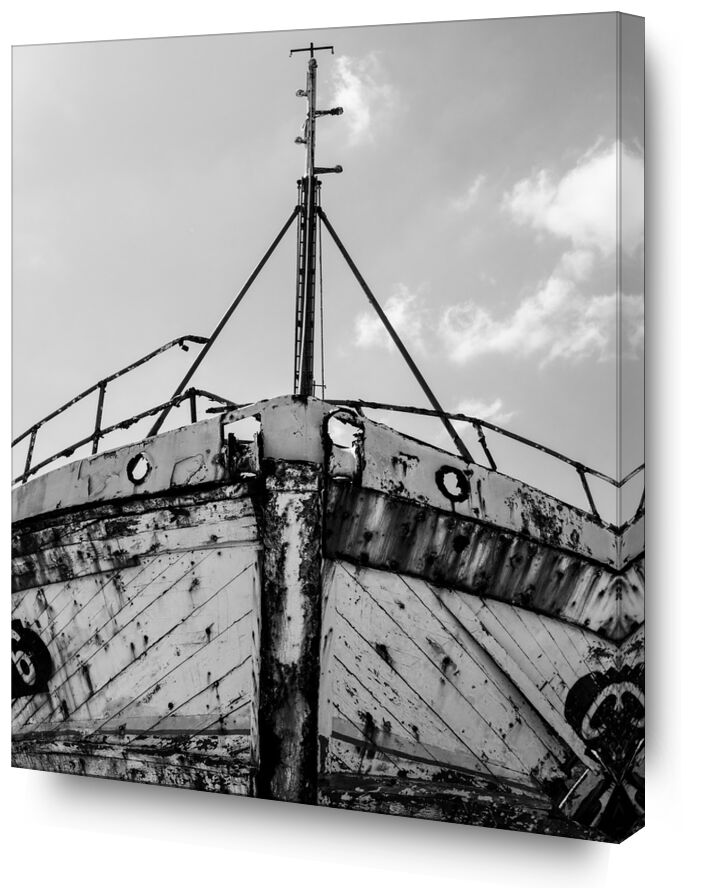 Bateau camaret sur mer de Adrien Guionie, Prodi Art, Cimetière à bateaux, Camaret, Grande-Bretagne, bateaux, noir et blanc