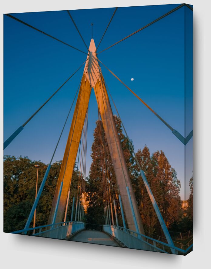 Pont piéton de Adrien Guionie Zoom Alu Dibond Image