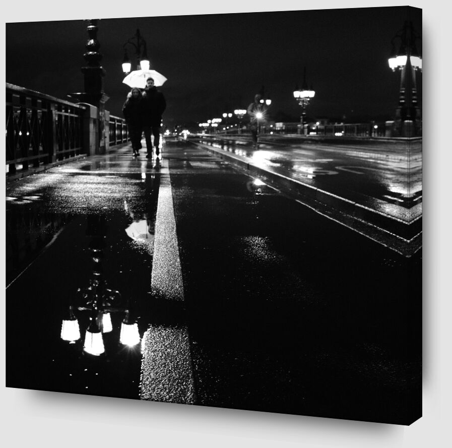 Un soir de pluie sur Bordeaux de Adrien Guionie Zoom Alu Dibond Image