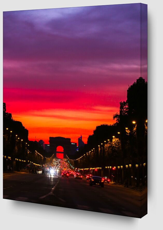Arc de Triomphe. Avenue des Champs-Élysées, Paris de Octav Dragan Zoom Alu Dibond Image