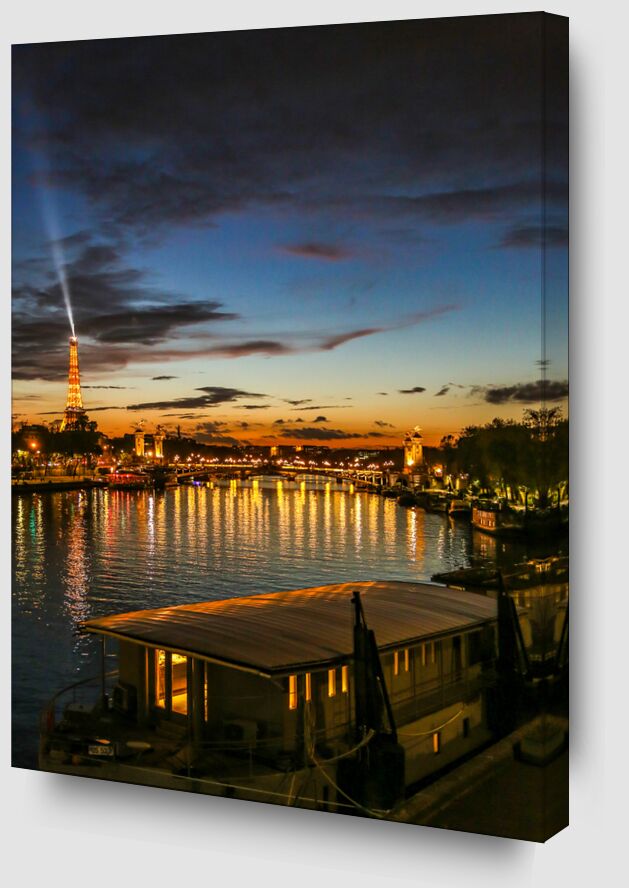 Nuit à Paris de Octav Dragan Zoom Alu Dibond Image