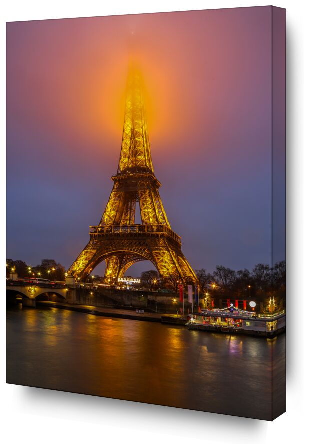 Brouillard à la Tour Eiffel, Paris de Octav Dragan, Prodi Art, brouillard, photo, France, le sien, paris, touriffel