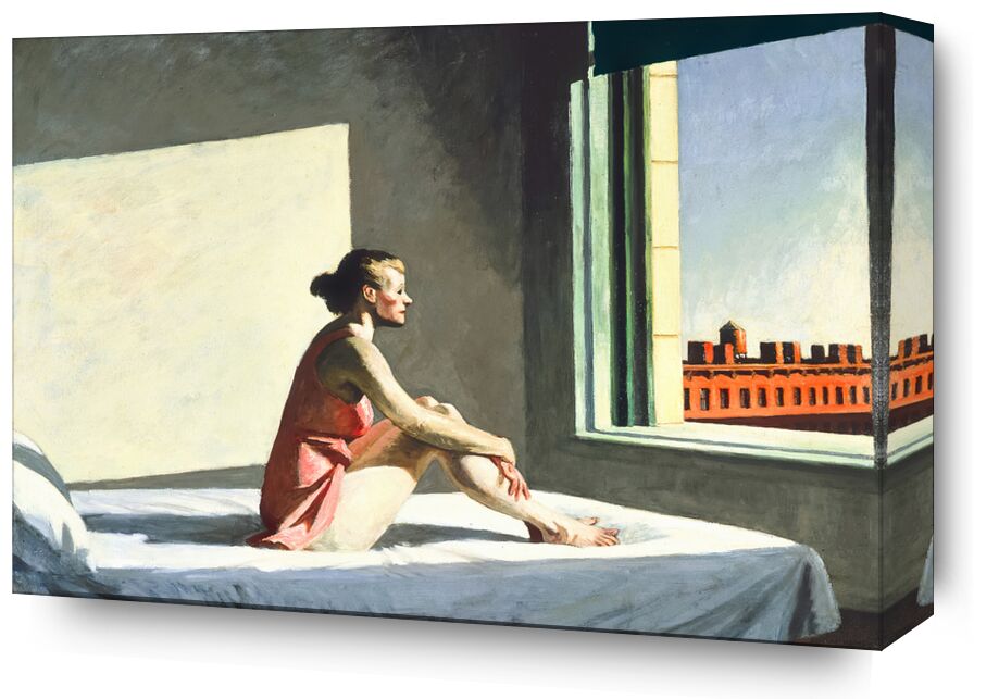 Morning Sun - Edward Hopper from Fine Art, Prodi Art, hopper, United States, city, bed, room, painting, woman