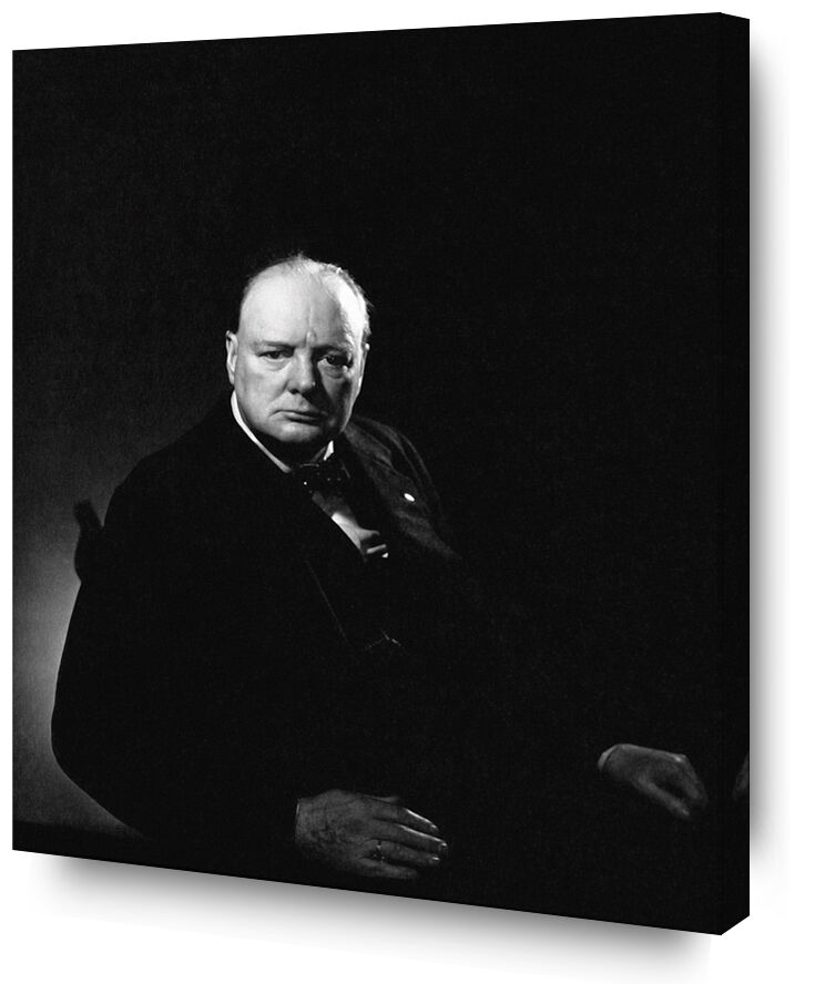 Portrait de Churchill - Edward Steichen de Beaux-arts, Prodi Art, portrait, Steichen, noir et blanc, churchil