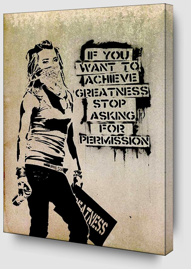 Permission - Banksy von Bildende Kunst Zoom Alu Dibond Image