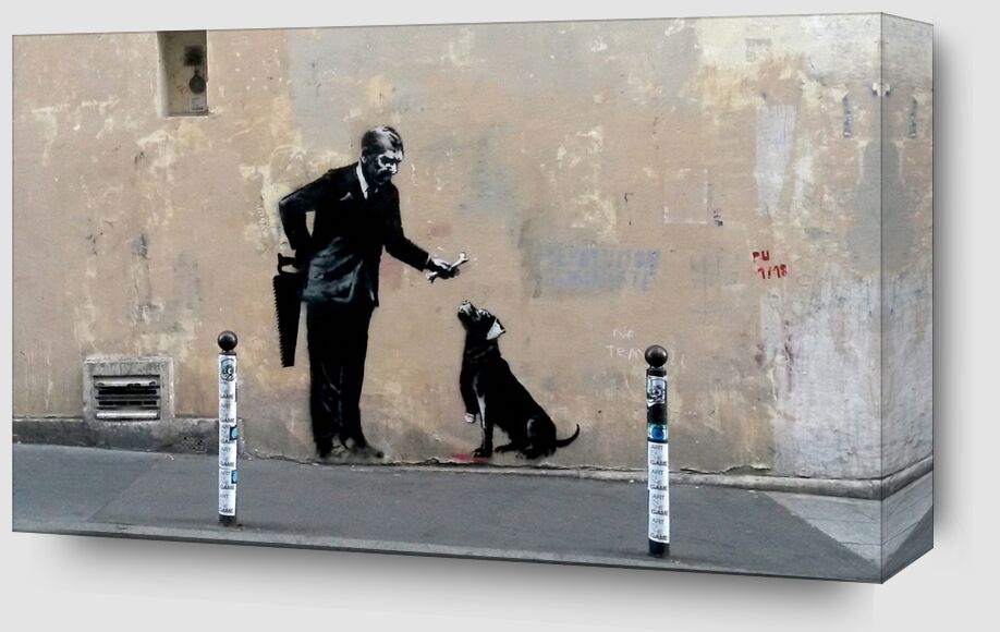 The Dog and his Master - Banksy from Fine Art Zoom Alu Dibond Image