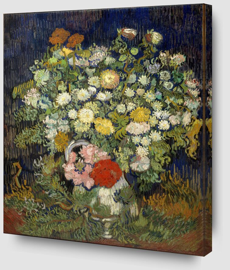 Bouquet de fleurs dans un vase - Van Gogh de Beaux-arts Zoom Alu Dibond Image