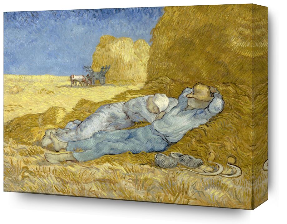 The siesta (After millet) - Van Gogh from Fine Art, Prodi Art, nap, peasant, hay, nature, man, woman, Van gogh, peasant