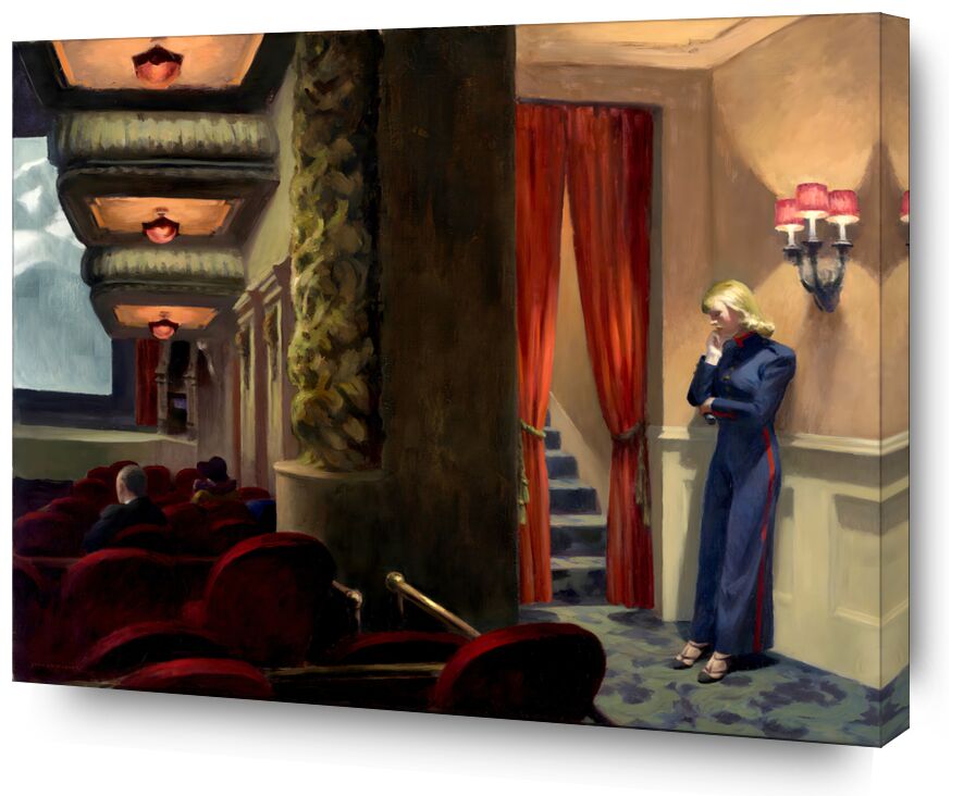 New York Movie - Hopper von Bildende Kunst, Prodi Art, Theater, Edward Hopper, Trichter, blonde, Einsamkeit, Frau, Kino