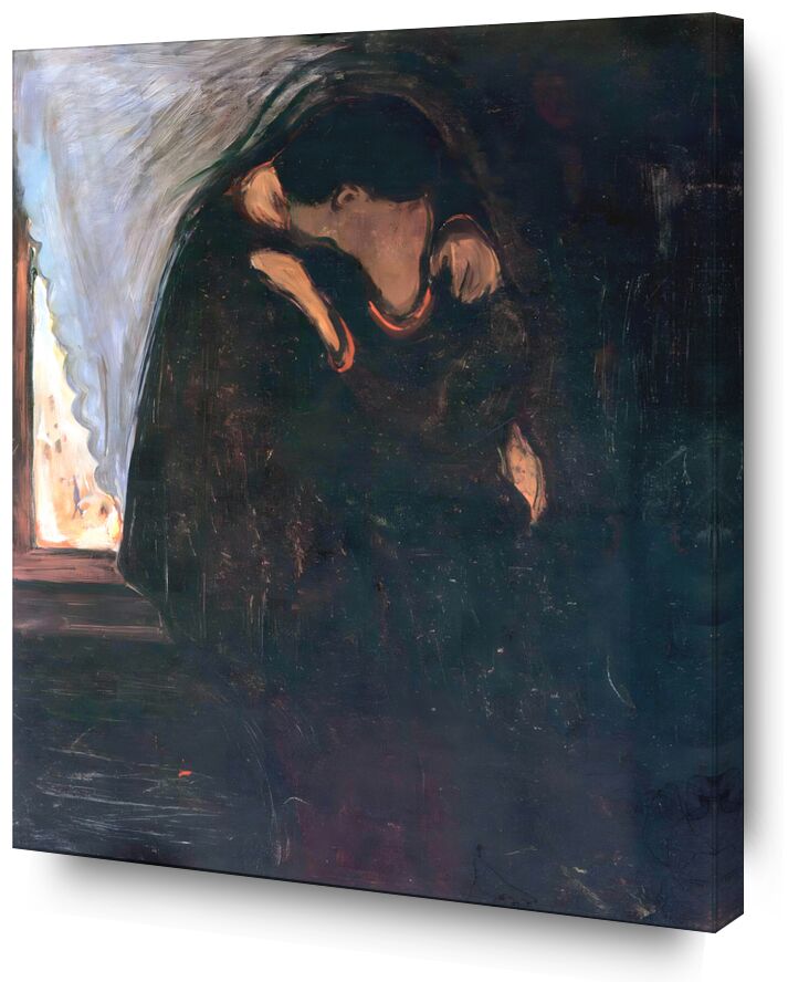 The Kiss - Edvard Munch von Bildende Kunst, Prodi Art, Kuss, Malerei, Edvard Munch, mampfen, Frau, Mann