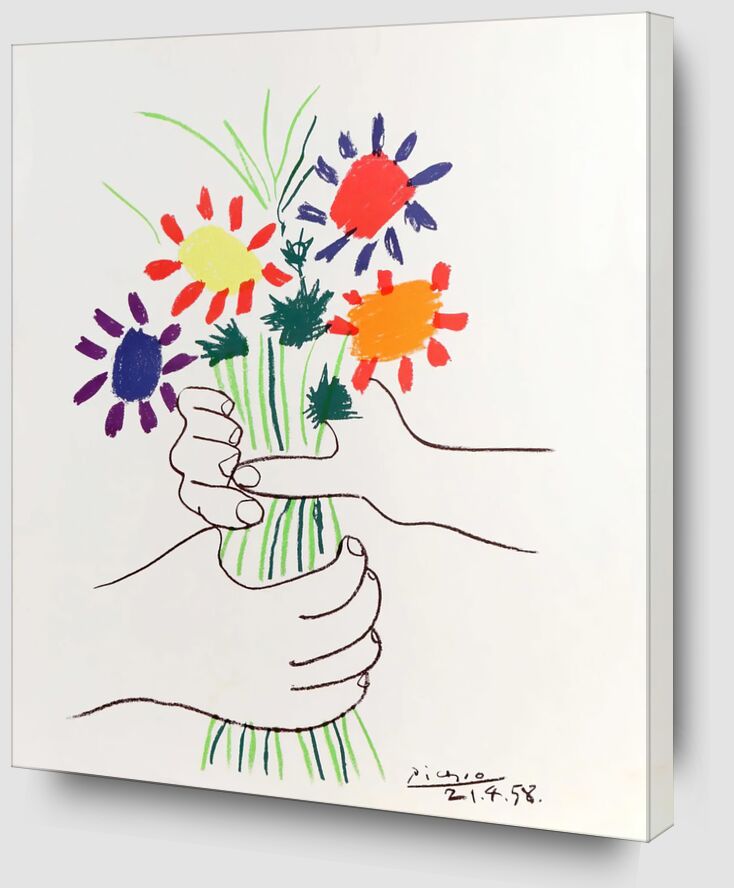 Blumenstrauß des Friedens - 1958 von Bildende Kunst Zoom Alu Dibond Image
