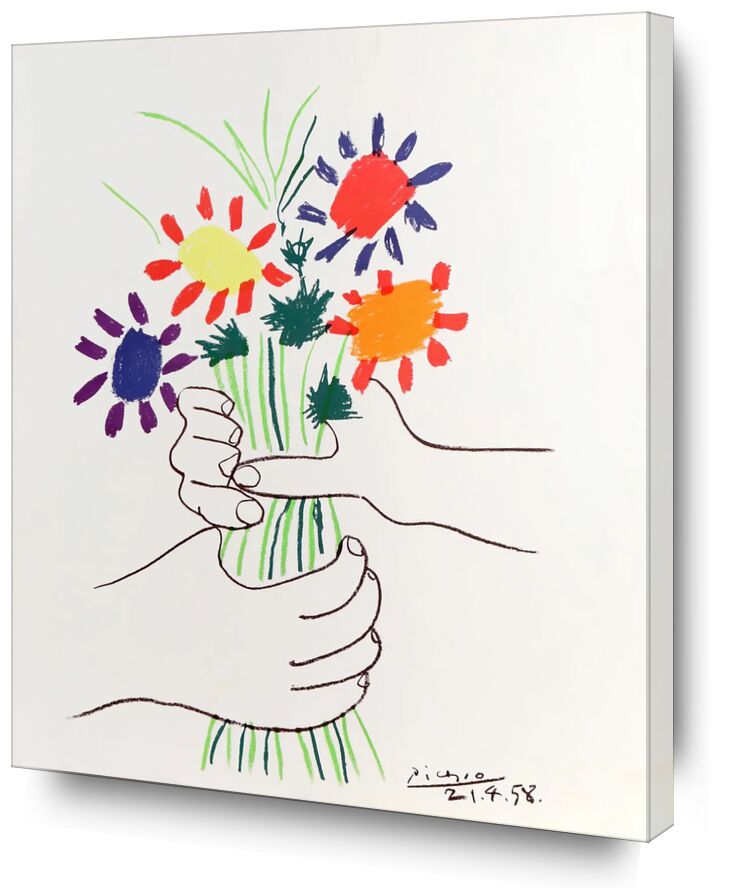 Blumenstrauß des Friedens - 1958 von Bildende Kunst, Prodi Art, Bündel, Blume, PABLO PICASSO, Picasso, Frieden