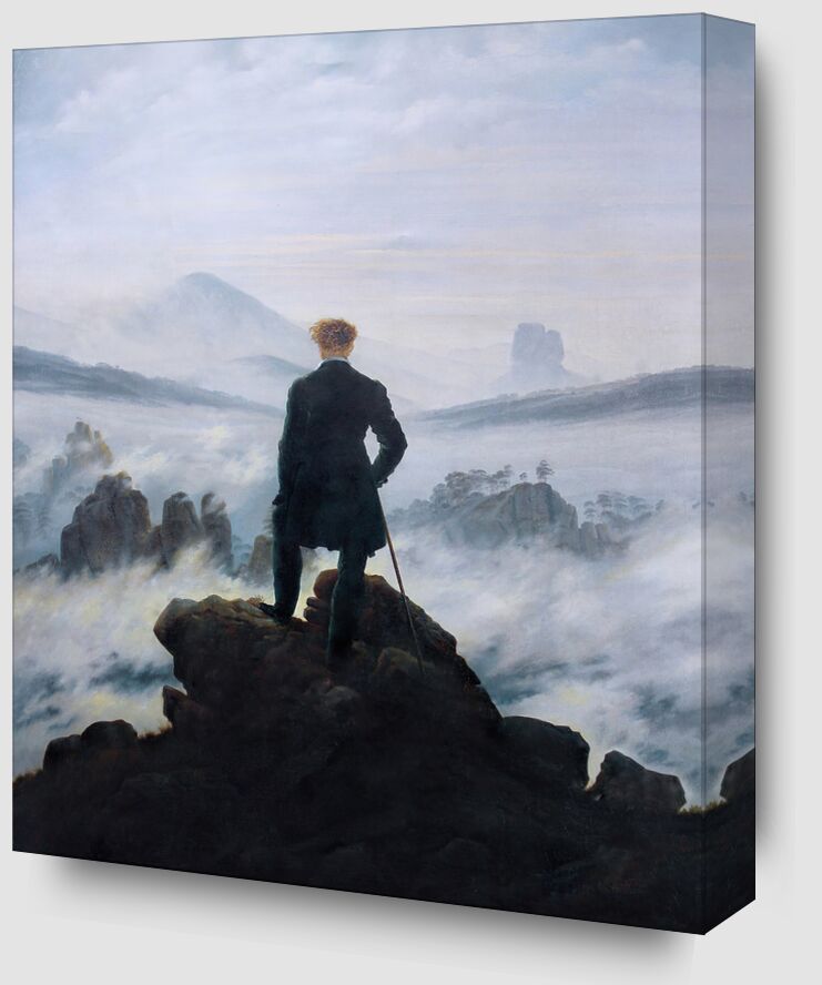 Wanderer Above the Sea of Fog - Caspar David Friedrich from Fine Art Zoom Alu Dibond Image
