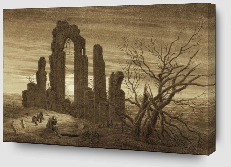 Winter – Night – Old Age and Death - Caspar David Friedrich de Beaux-arts Zoom Alu Dibond Image