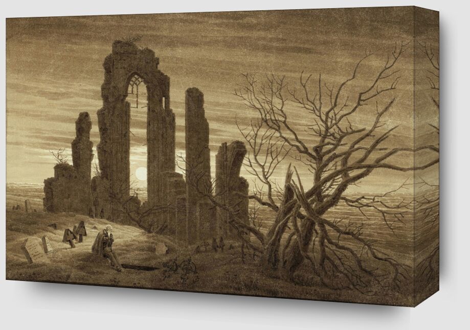 Winter – Night – Old Age and Death - Caspar David Friedrich from Fine Art Zoom Alu Dibond Image
