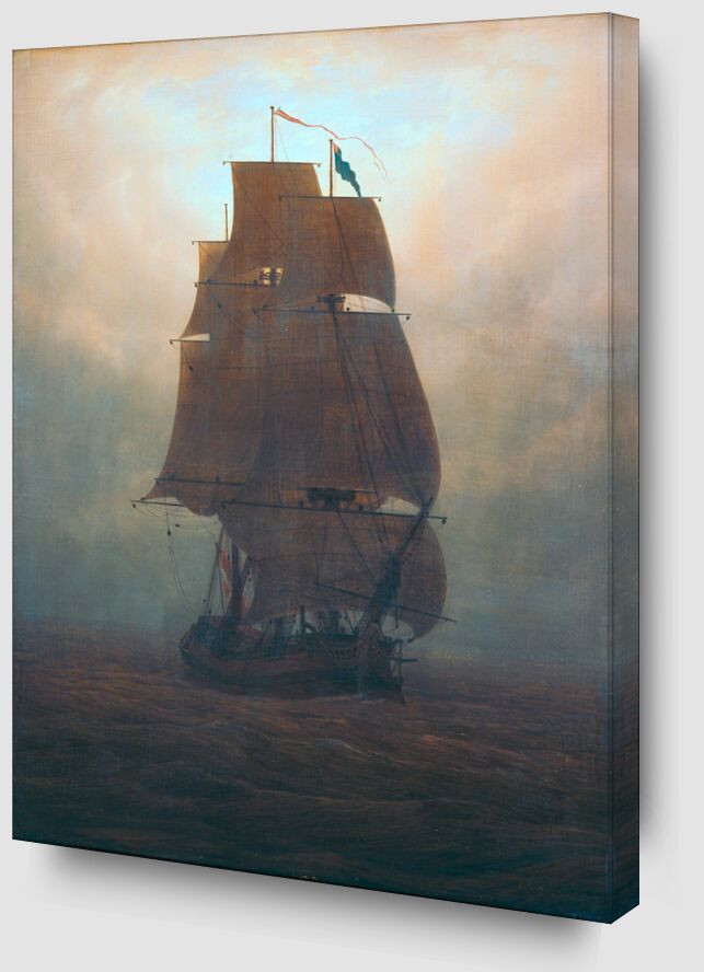 Segelschiff im Nebel - Caspar David Friedrich von Bildende Kunst Zoom Alu Dibond Image