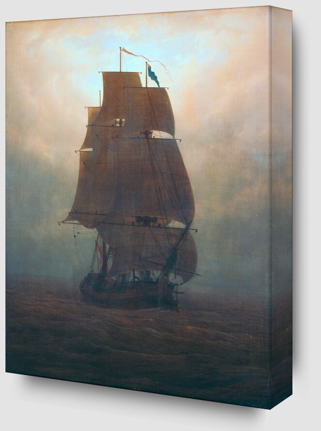 Sailboat in the Fog - Caspar David Friedrich from Fine Art Zoom Alu Dibond Image