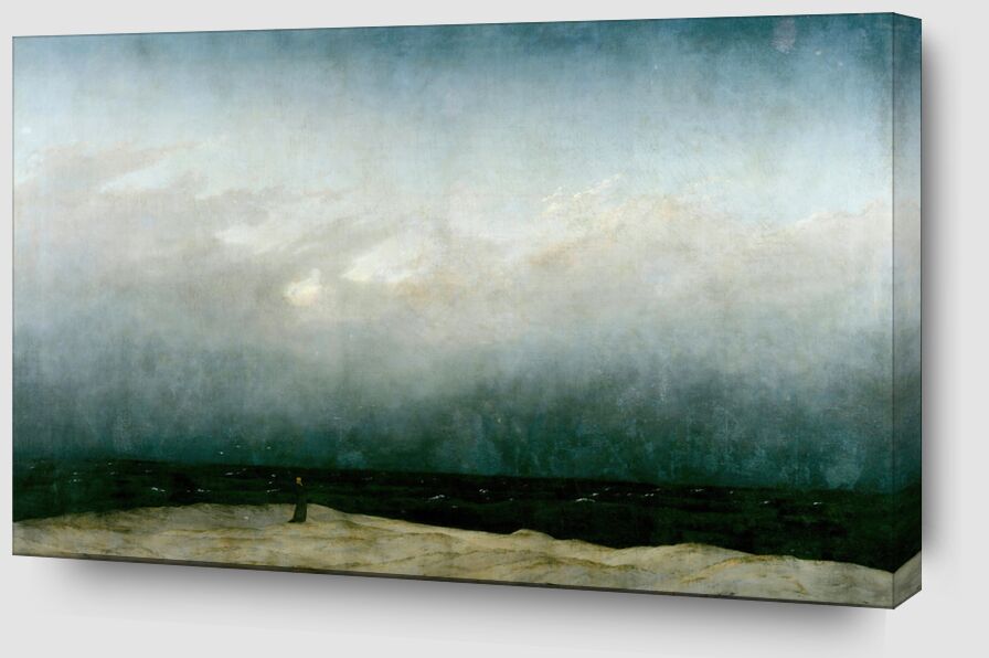 Moine au Bord de la Mer - Caspar David Friedrich de Beaux-arts Zoom Alu Dibond Image