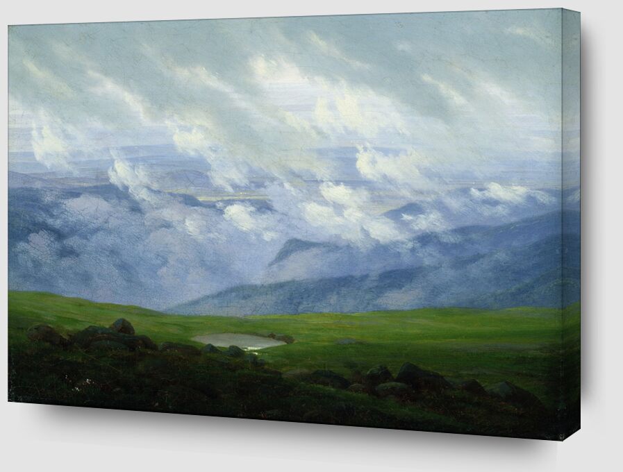 Bewegte Wolken - Caspar David Friedrich von Bildende Kunst Zoom Alu Dibond Image