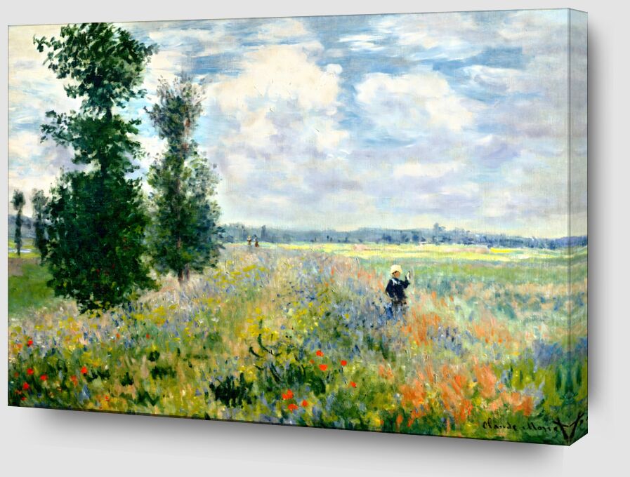 Mohnblumenfelder in der Nähe von Argenteuil - Claude Monet von Bildende Kunst Zoom Alu Dibond Image
