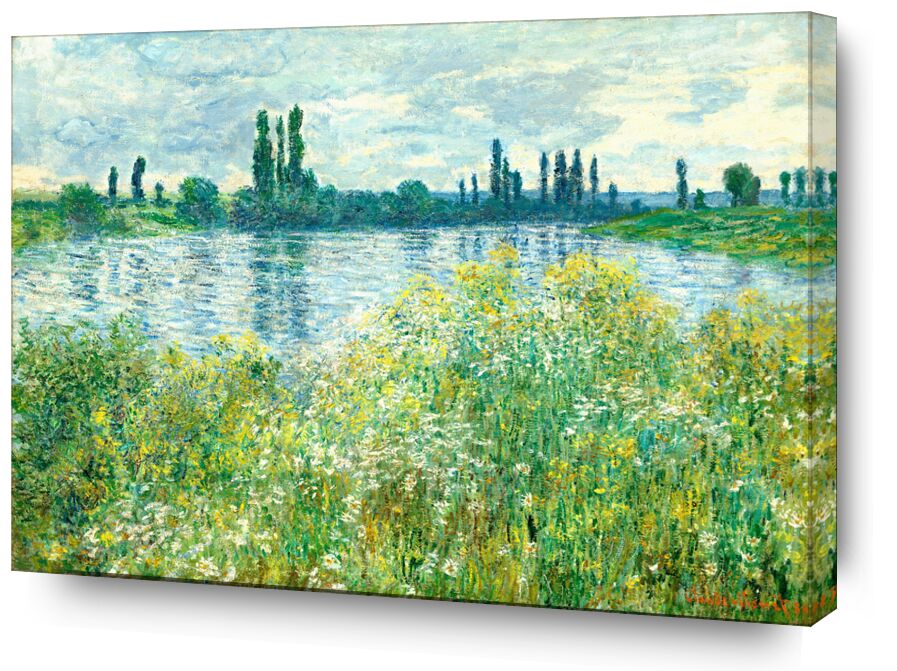 Rives de la Seine, Vetheuil - Claude Monet de Beaux-arts, Prodi Art, Lac, étang, fleurs, le sien, fleuve, nature, paysage, CLAUDE MONET, monet