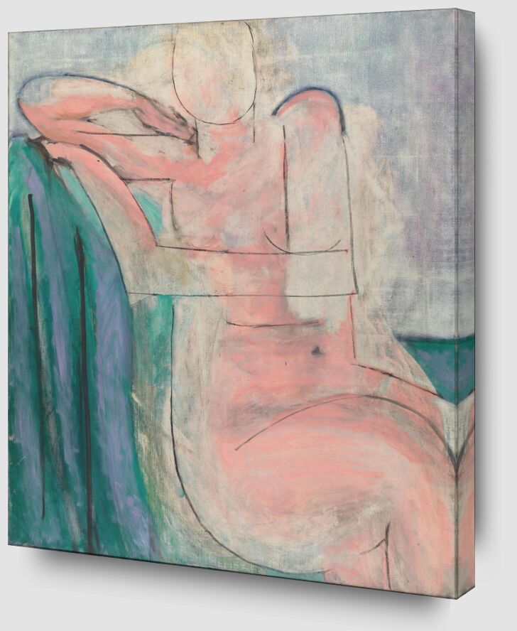 Pink Seated Nude desde Bellas artes Zoom Alu Dibond Image