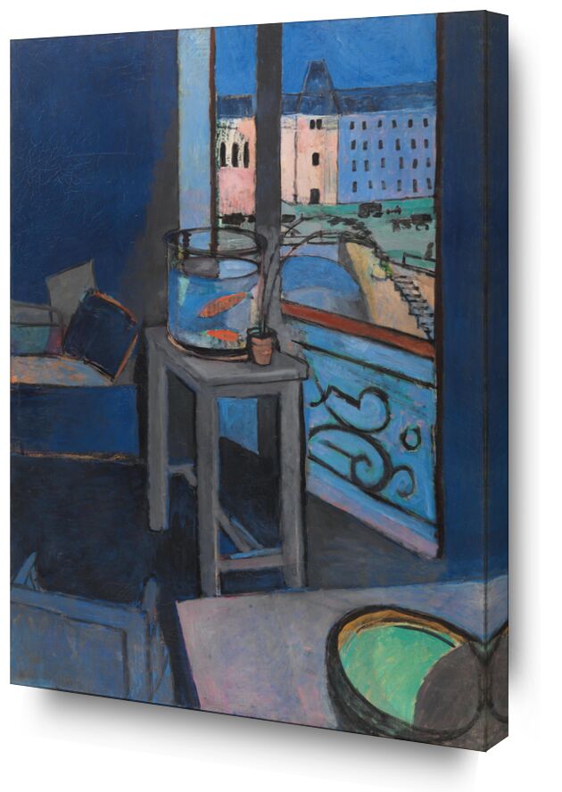 Intérieur, bocal de poissons rouges - Matisse de Beaux-arts, Prodi Art, Matisse, poisson rouge, chambre, Henri Matisse