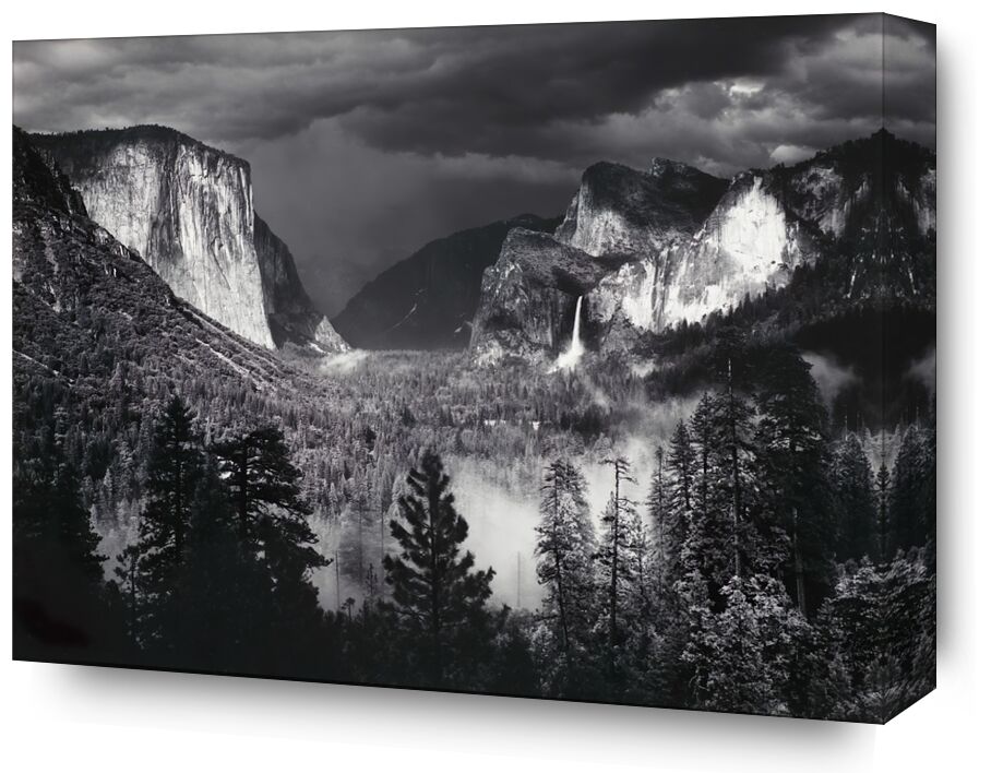 Thunderstorm, Yosemite Valley - Ansel Adams from Fine Art, Prodi Art, yosemtie, black-and-white, mountains, valley, thunderstorm, ANSEL ADAMS, adams