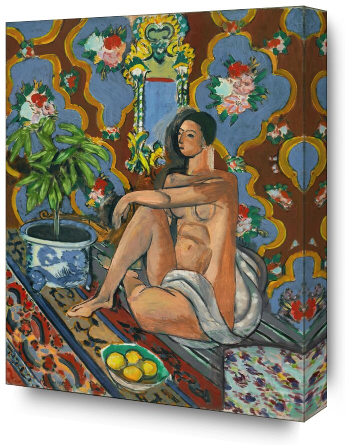 Decorative Figure on Ornamental Background - Matisse from Fine Art, Prodi Art, woman, Henri Matisse, Matisse, flowers, Asia, nude