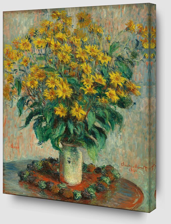 Fleurs de Topinambour - Claude Monet de Beaux-arts Zoom Alu Dibond Image