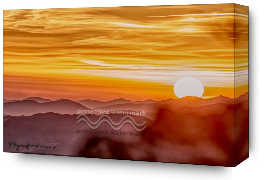 Watercolor from Mayanoff Photography, Prodi Art, sunset, landscape, mountains, nature