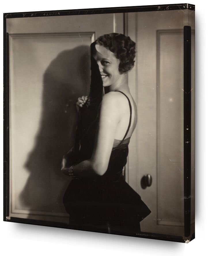 Gertrude Lawrence, 1929. Gelatin Silver desde Bellas artes, Prodi Art, blanco y negro, Steichen, Edward Steichen, retrato, mujer, sonreír